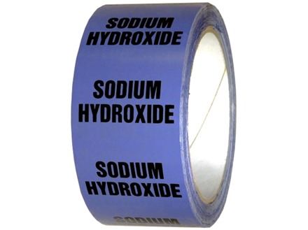 Sodium hydroxide pipeline identification tape.