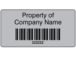 Scanmark foil barcode label (black text), 19mm x 38mm