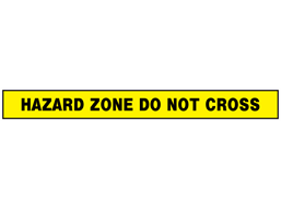 Hazard zone, do not cross barrier tape