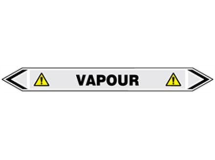 Vapour flow marker label.