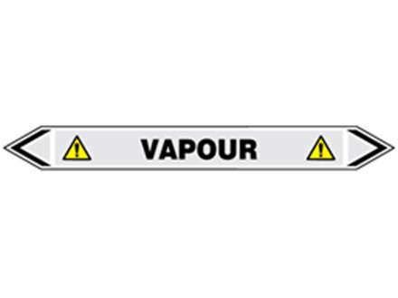 Vapour flow marker label.