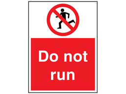 Do not run sign.