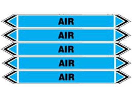 Air flow marker label.