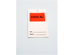 Stock number tag