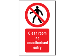 Clean Room Signs Safety Sign: Controlled Area Authorized Cleanroom ...