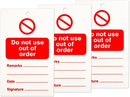 Do not use out of order tag.