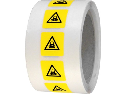 Toxic symbol labels.