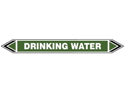 Drinking water flow marker label.