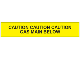 Caution gas main below tape.