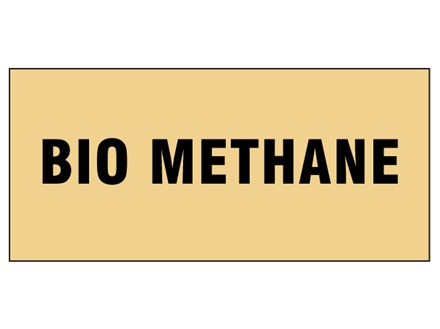 Bio methane pipeline identification tape.