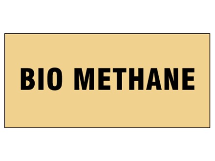 Bio methane pipeline identification tape.