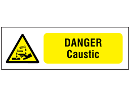 Danger caustic safety sign.