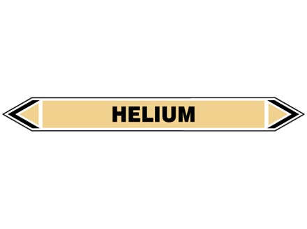 Helium flow marker label.