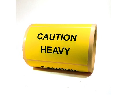 Caution heavy labels