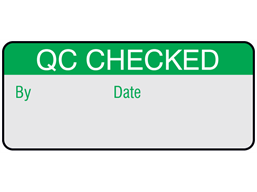 QC checked aluminium foil labels.