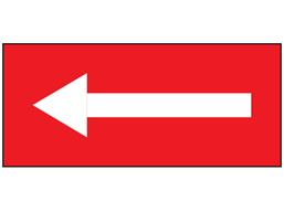 Safety and floor direction tapes, white arrow on red.