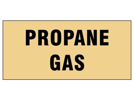 Propane gas pipeline identification tape.