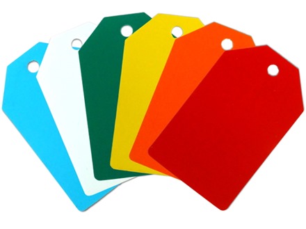 Plain Plastic Tags (50mm x 80mm)