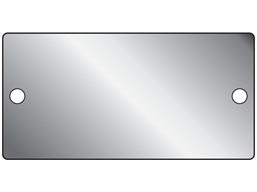 Blank aluminium nameplate, 51mm x 101mm