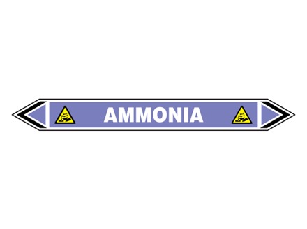 Ammonia flow marker label.