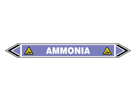 Ammonia flow marker label.