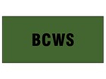 BCWS pipeline identification tape.