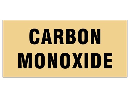 Carbon monoxide pipeline identification tape.