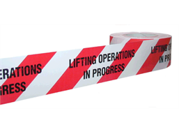 Lifting operations in progress barrier tape