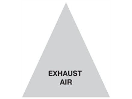 Exhaust Air (with text) Label.