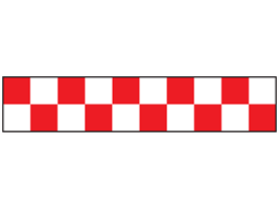 Reflective tape, red and white check