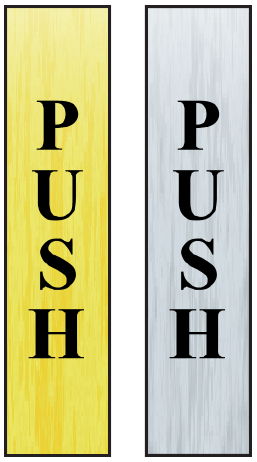Push public area sign