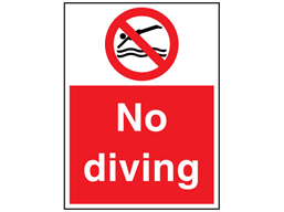 No diving sign.