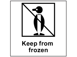 Keep from frozen heavy duty packaging label