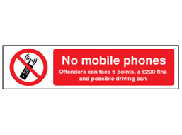 No mobile phones safety label.