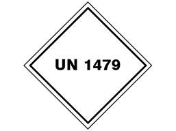 UN 1479 (Bleaching products ) label.