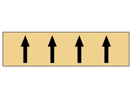 Flow indication tape for gases