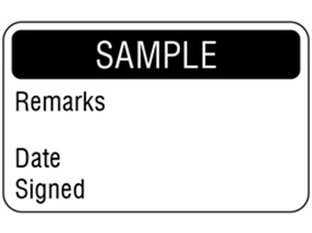 Sample quality assurance label