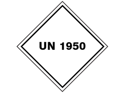 UN 1950 (Aerosols) label.