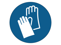 Hand protection symbol label