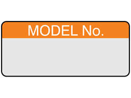 Model number aluminium foil labels.