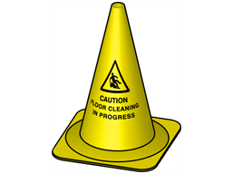 Caution floor cleaning in progress cone, 495mm high