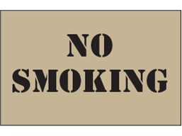 No smoking heavy duty stencil