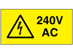 240V AC Electrical warning label