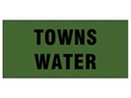 Towns water pipeline identification tape.