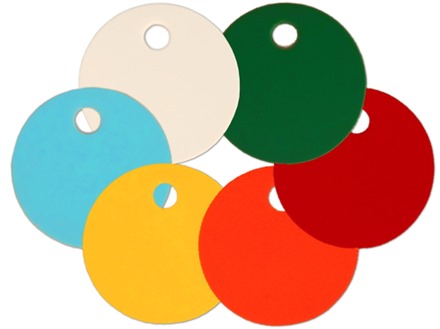 Circular Plastic Tags (25mm Diameter)