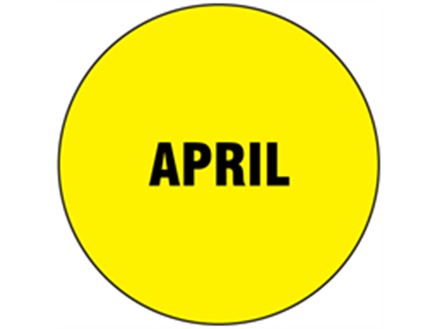 April inventory date label