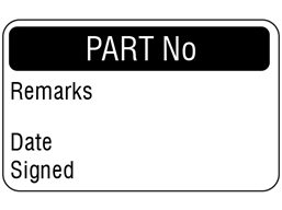 Part number quality assurance label