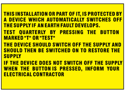 Installation protection label