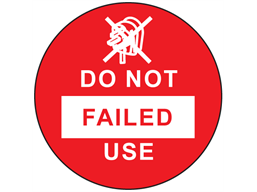 Failed do not use label.