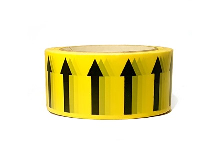 Flow indication tape for flammable liquids and gases